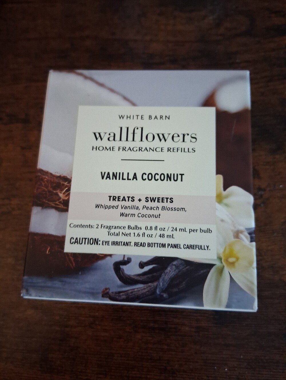 Bath & Body Works 2 NEW Wallflower Refills pack of 2 Vanilla Coconut NIB
